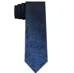 Van Heusen Skinny Tie - Blue Dip Dye Paisley